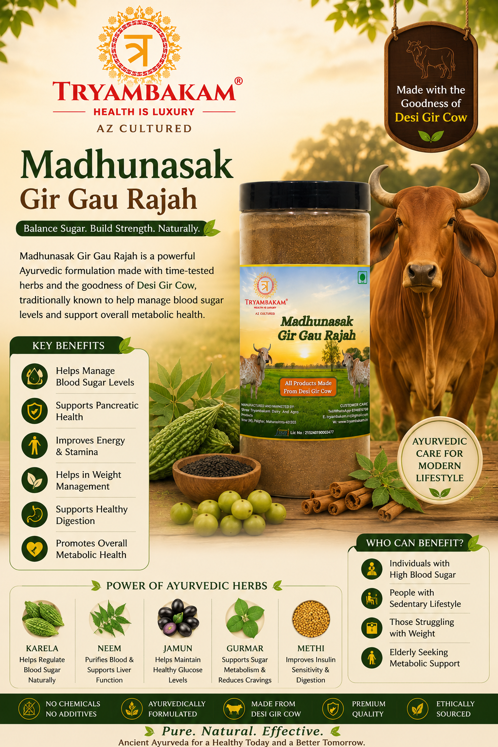 Madhunasak Gir Gau Rajah Tryambakam Dairy And Agro Products