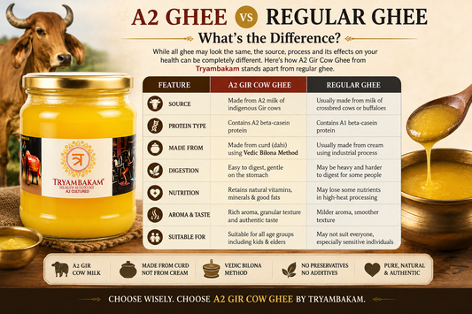 A2 Ghee vs Regular Ghee: What's the Difference? | Tryambakam Tryambakam Dairy And Agro Products