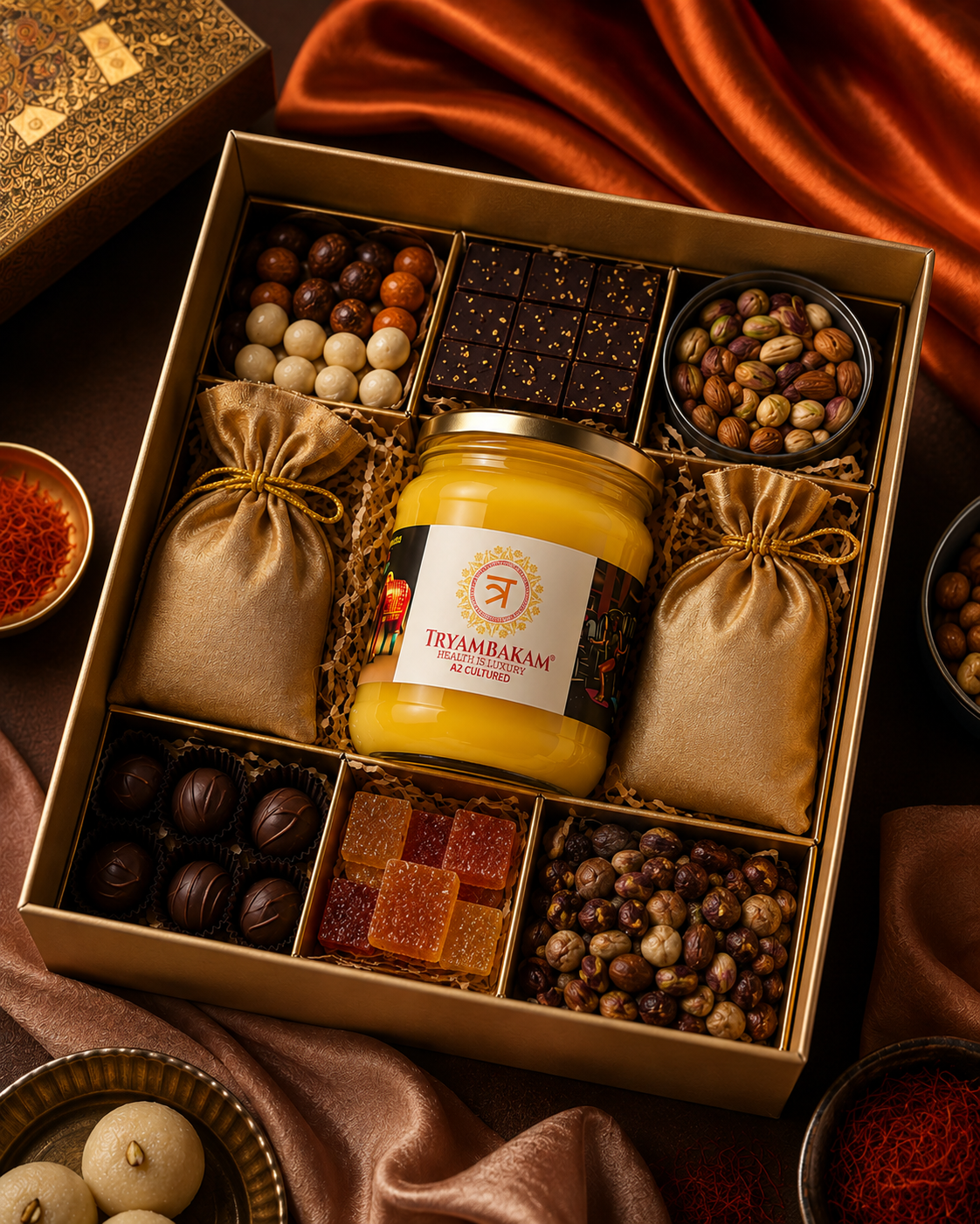 Tryambakam Dairy Premium Gift Hampers | Luxury Gir Cow A2 Ghee Gift Boxes Tryambakam Dairy And Agro Products