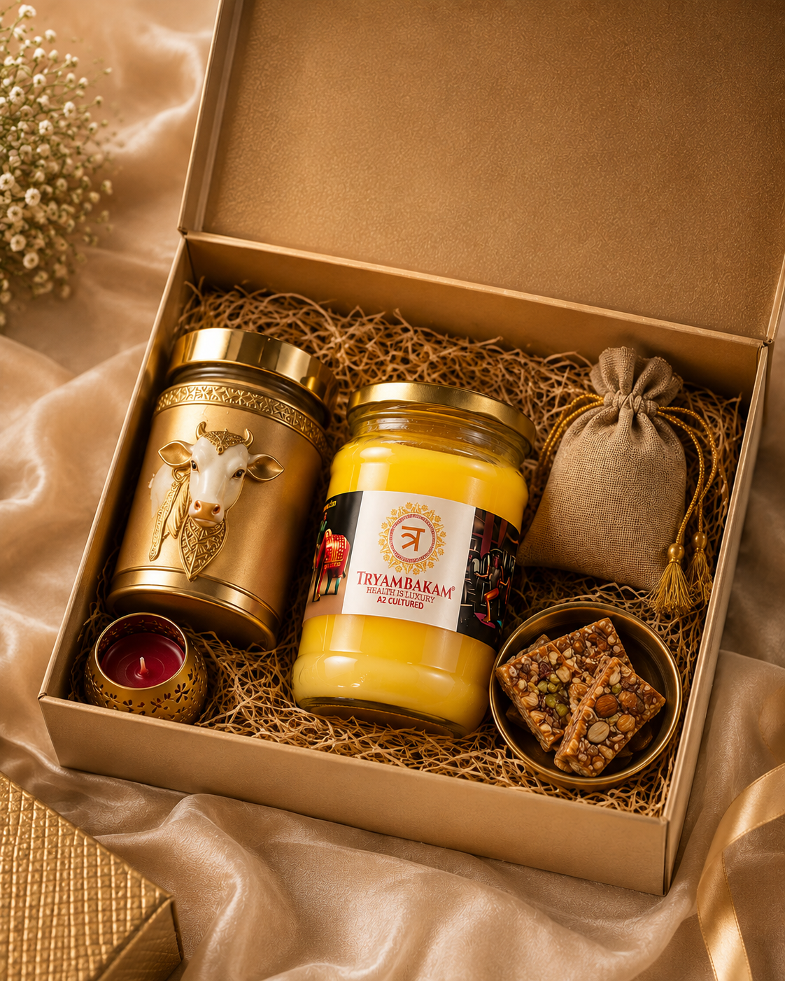 Exclusive Gir Cow A2 Ghee Luxury Gift Hampers | Premium Collection | Tryambakam Tryambakam Dairy And Agro Products