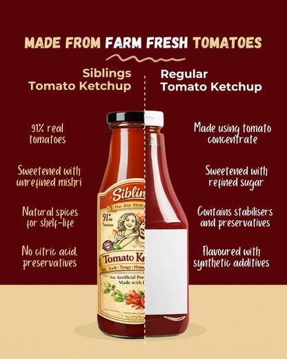 Siblings Natural Tomato Ketchup 1kg Tryambakam Dairy And Agro Products