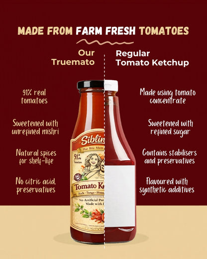 Siblings Natural Tomato Ketchup 250g Tryambakam Dairy And Agro Products